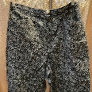 Russ by Liz Claiborne Black and White Floral Fabric Pants